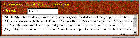 Accs aux commentaires, dfinitions et retraductions